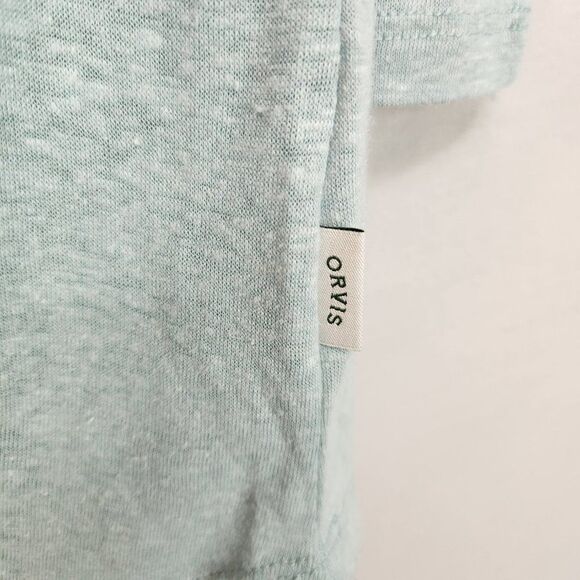 NWT Orvis Women's V Neck 3/4 Sleeve Relaxed Fit Linen Blend Top S Ether Green - Picture 7 of 10